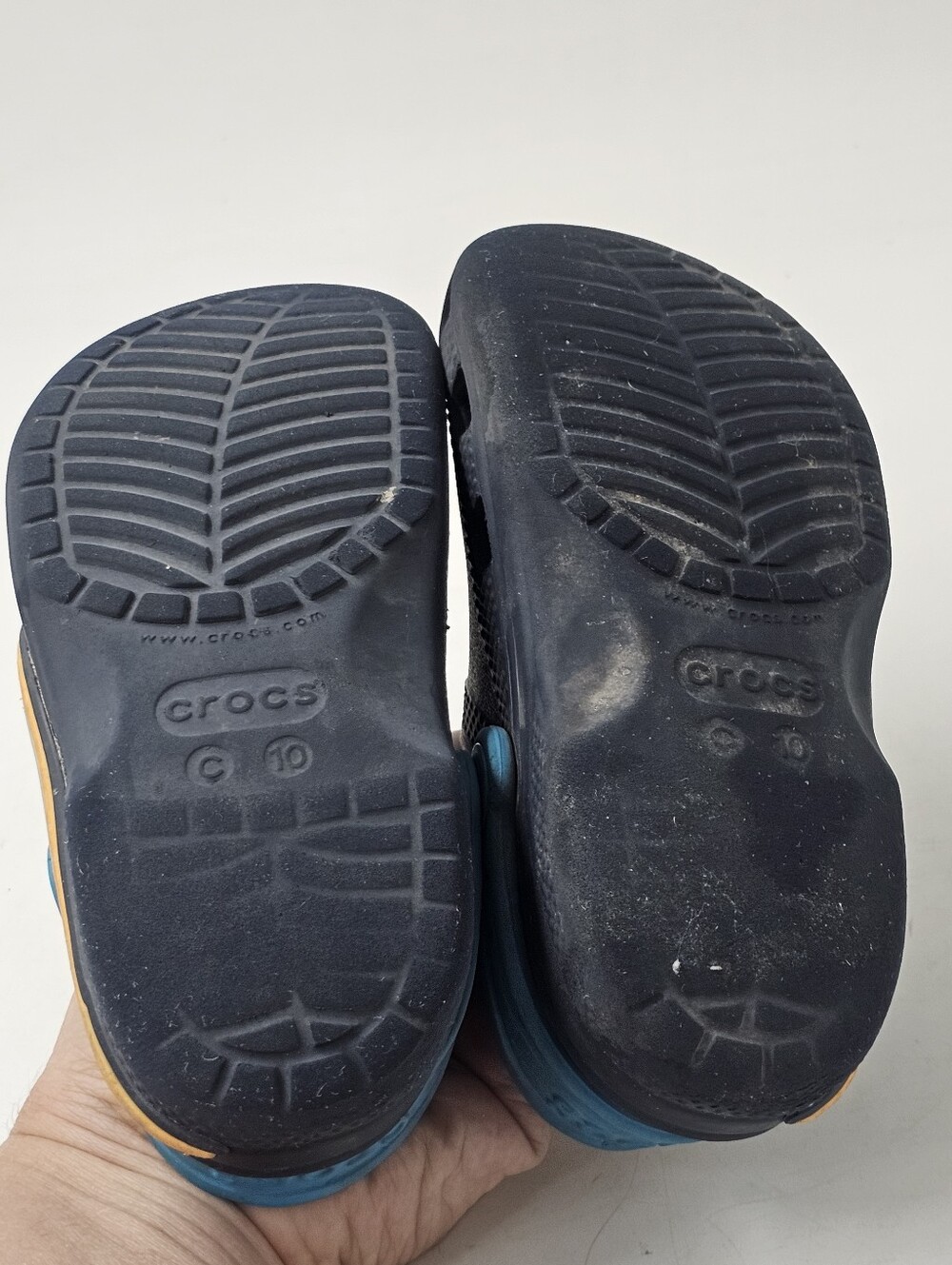 Crocs Kids Classic UFO Lights Clog Navy Blue Space Light Up Size C10 211623 - Picture 4 of 10